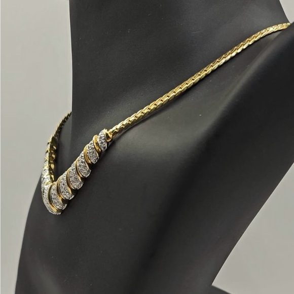 1.00 CT Elegant Natural Diamond Evening Necklace - Picture 3 of 6